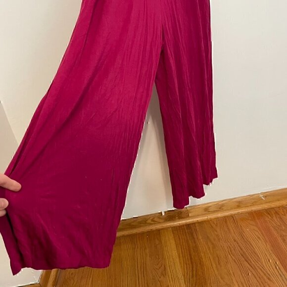 MOULINETTE SOEURS ANTHROPOLOGIE ANTHRO Alisande Jumpsuit Pink Crop Ankle NO BELT - Picture 13 of 13